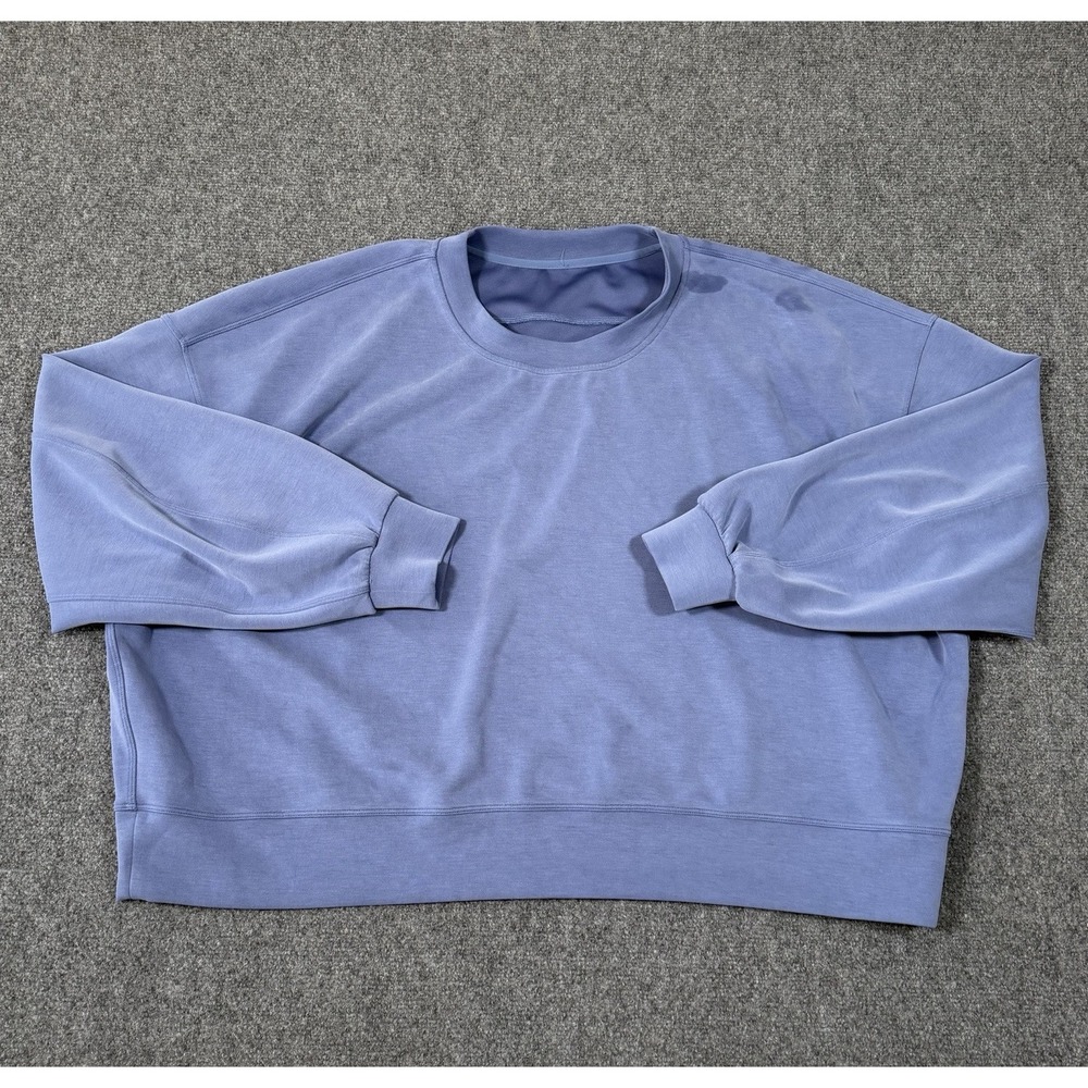 Lululemon Softstreme Perfectly Oversized Cropped Crew Women's 20 Charged Indigo